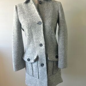 Zara Trafaluc Textured Gray Outerwear